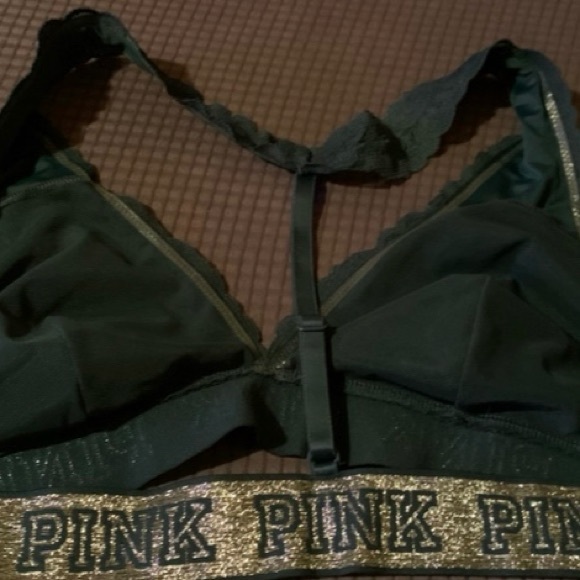 PINK Victoria's Secret Green Lace Bralette Sz.L - Picture 2 of 2